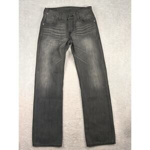 LEVIS 514 Jeans Mens 30x32 Black Regular Fit Straight Leg Flap Pocket Denim